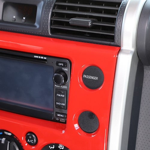 Center Control GPS Navigation Decorative Panel Fits Toyot@ Cruiser 07-21 ABS Red - Bild 3 von 10