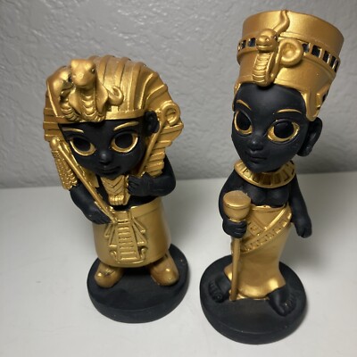 Nefertiti And King Tut Rulers of the Egyptian Realm Statue