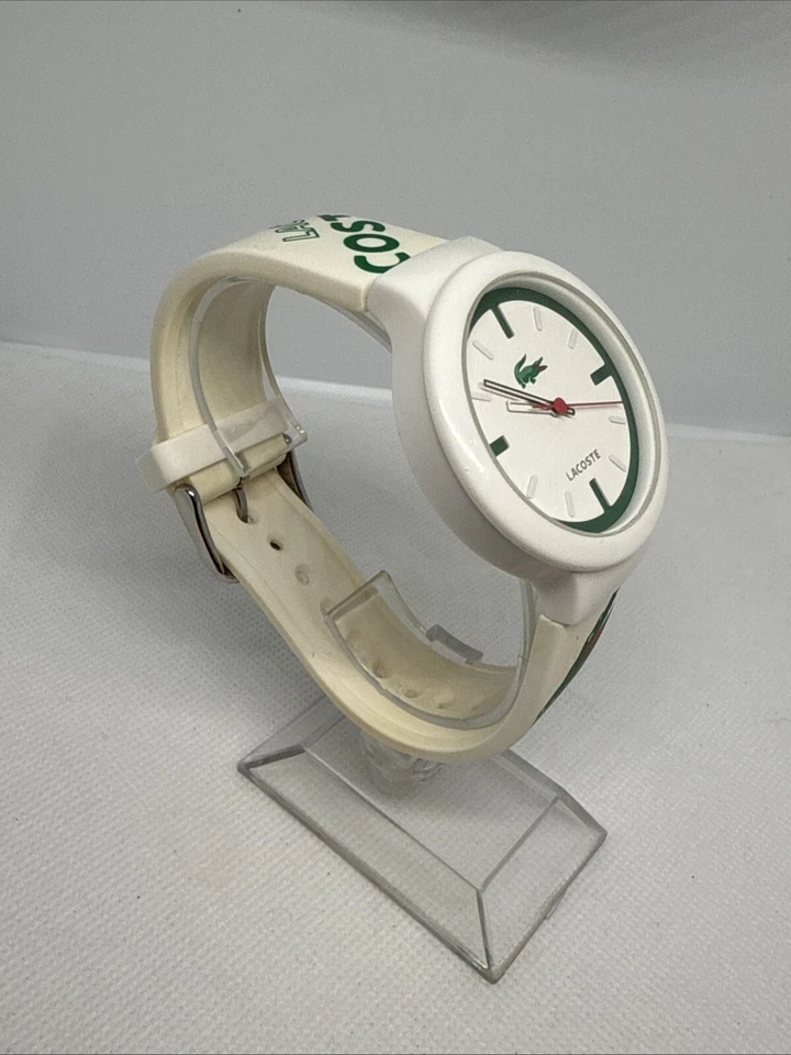 Lacoste Goa Green Croc Watch LC.46.1.29.2224 Unisex White Dial Silicone Strap - Image 4 of 4