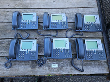 6 Cisco IP VOIP Phone System 7942 Lot Telephone 1E21