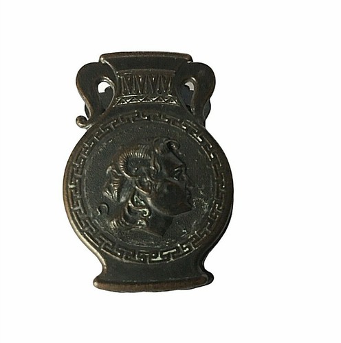 Vintage Antiqued Brass Money Clip - Rare Embossed Greek Heroes Mythology 1947 - Picture 8 of 10