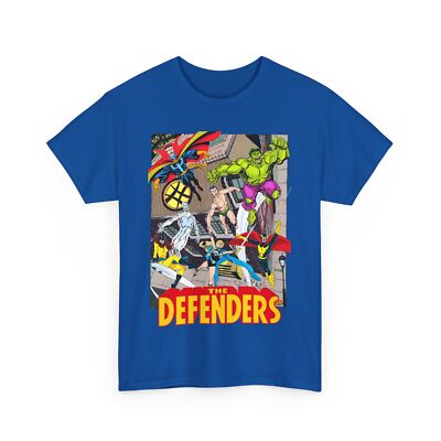 Defenders T-Shirt John Byrne Art Marvel Comics Dr Strange Nighthawk Retro-Style