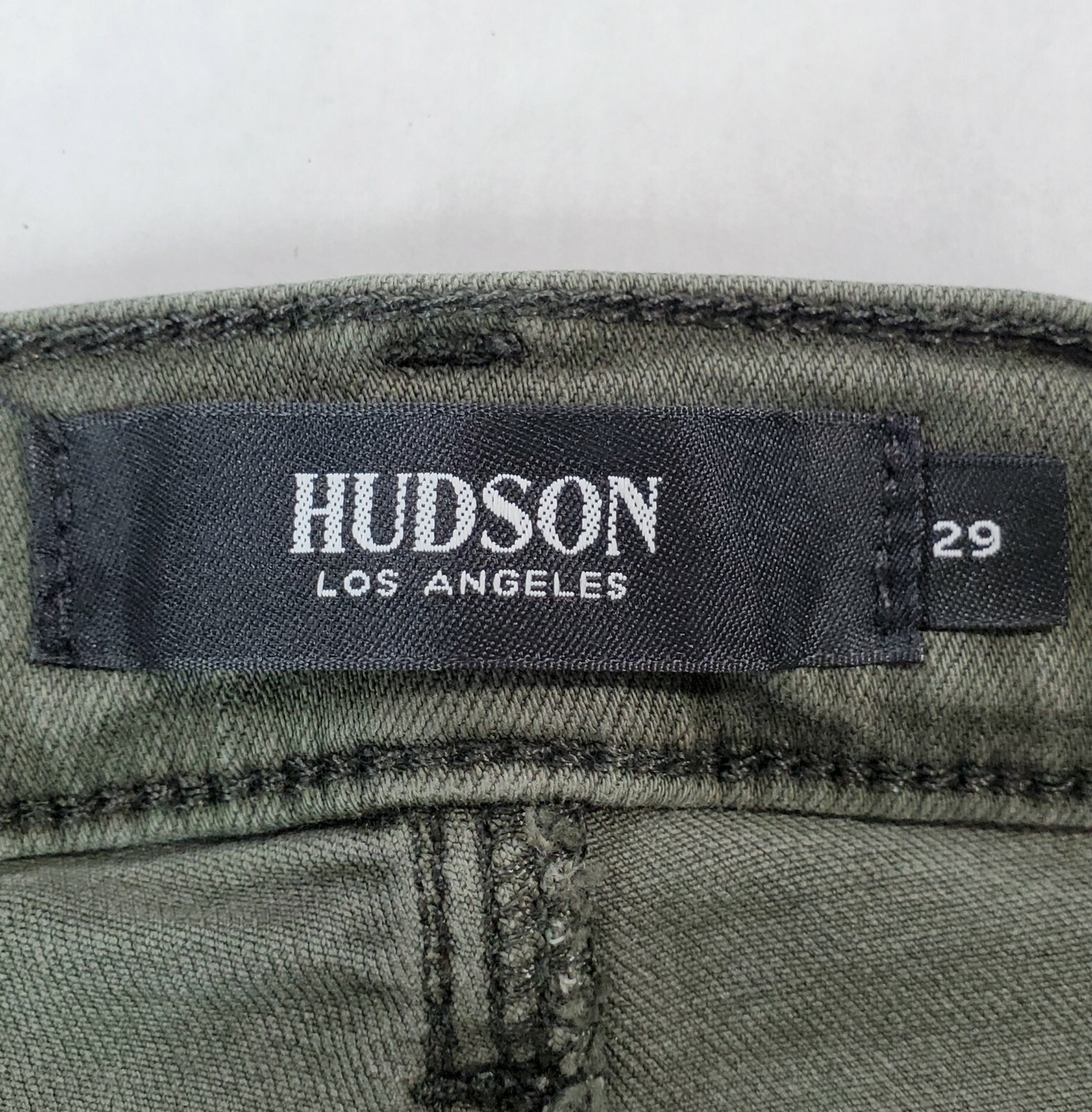 Hudson Jeans Women's Nico Super Skinny Rare Ankle Bar Green Crop Stretch Denim image 6