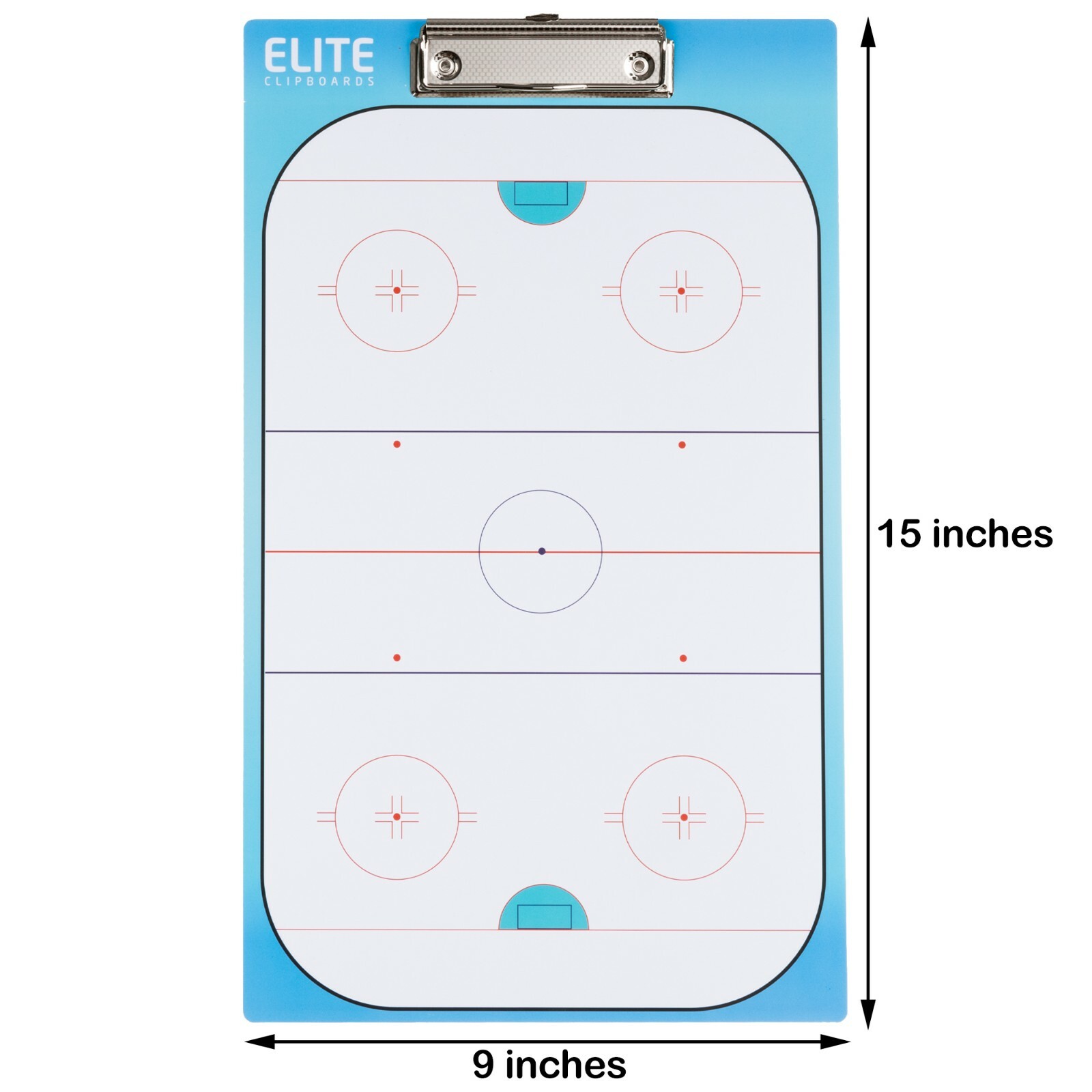 Elite Clipboards Double Sided Dry Erase Coaches Hockey Marker Board