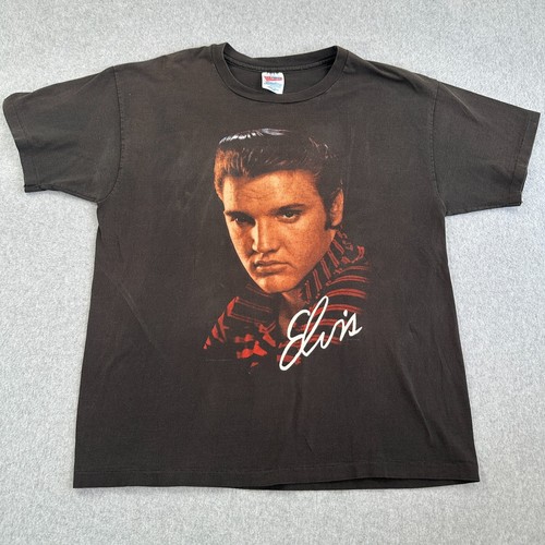 Elvis Hanes Ultraweight T-Shirt Black Men's Size XL Short Sleeve Pullover