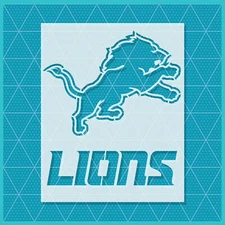 Detroit Lions Stencil – Football Team Fan Art, Sports Craft, Wall Decor Design