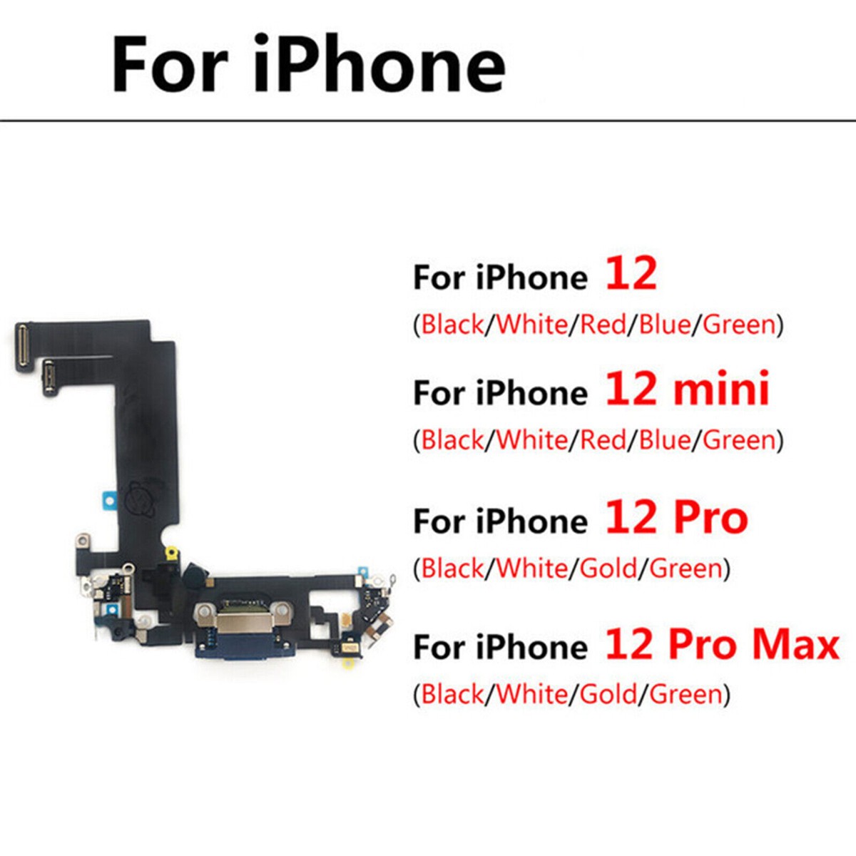 Tail Port Cables Assembly Charging Port for 12 Series Repair Parts