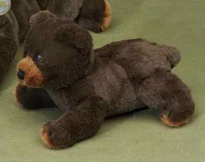 FÖRSTER STOFFTIERE FÖRSTER 5960 Plüschtier Schmusetier Schlaftier Bär braun liegend klein 20 cm