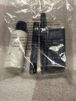 AVON Curlacious Mascara BlackEye Makeup Remover, Nail Enamel, Clear Glaze Set!