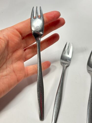 Dansk Variation V Duck Salad Forks 6.5" Stainless Flatware Germany Lot Set 4 - Picture 5 of 5