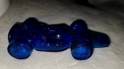 AVON WILD COUNTRY AFTER SHAVE Vintage EMPTY Bottle Blue Glass Race Car 1970's - Picture 2 of 8