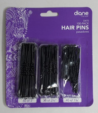 Diane Assorted Sizes Hair Pins Black - 100 Count D475
