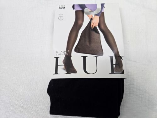 Hue Opaque Women's Tights Black Size 2 (120-170lbs) - Picture 1 of 8