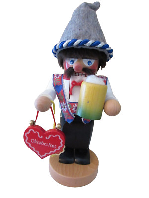 Steinbach S1353 Chubby Octoberfest Fan Beer Drinker German Nutcracker Box Tag