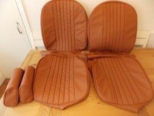 Mgb Roadster Seats Covers Autumn Vinyl Headrest Covers...fits Seats 1970-1981