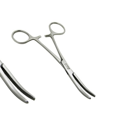 DENTAL KELLY LOCKING FORCEPS 5.5" CURVED SURGICAL HEMOSTAT