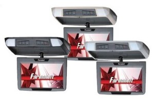 Farenheit T-910CM 9" TFT-LCD Widescreen Overhead Flip-Down Monitor