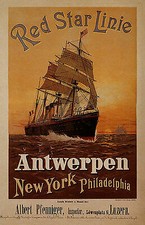 Red Star Line Antwerpen New York Philadelphia Pfenniger Berlin Plakate A3 277