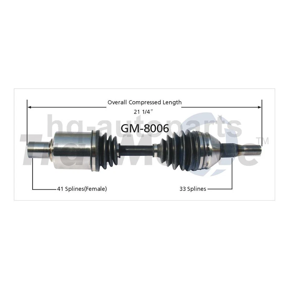 Eje CV + Cojinete de cubo de rueda para Cadillac Seville 1999 1998 1997 Foto 2 de 4