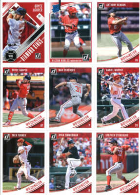 2018 Donruss Baseball Washington Nationals Team Set/12 Cards - *GOTBASEBALLCARDS