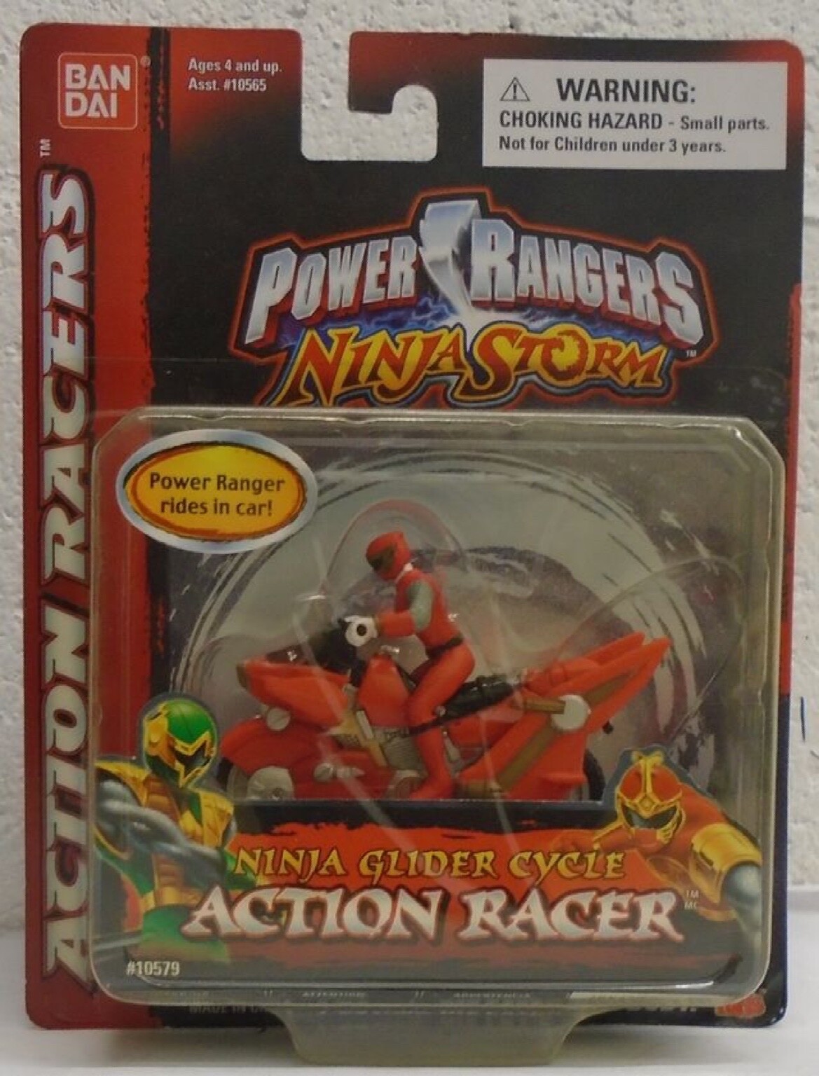 Power Rangers Ninja Storm Red Wind Ninja Glider Cycle Action Racer Mini READ