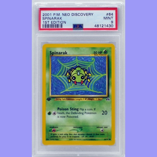 Spinarak (1st Edition) graded PSA 9 for sale on eBay