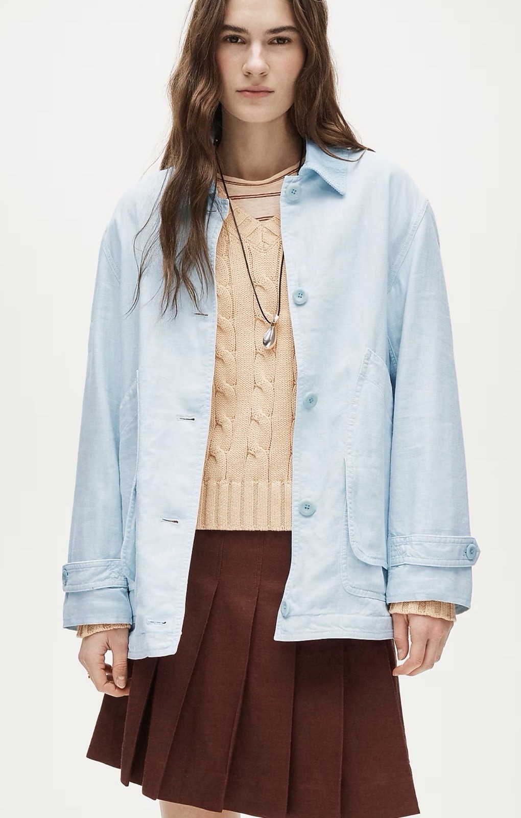 J CREW SIZE XS Barn Jacket™ in linen blend CS397