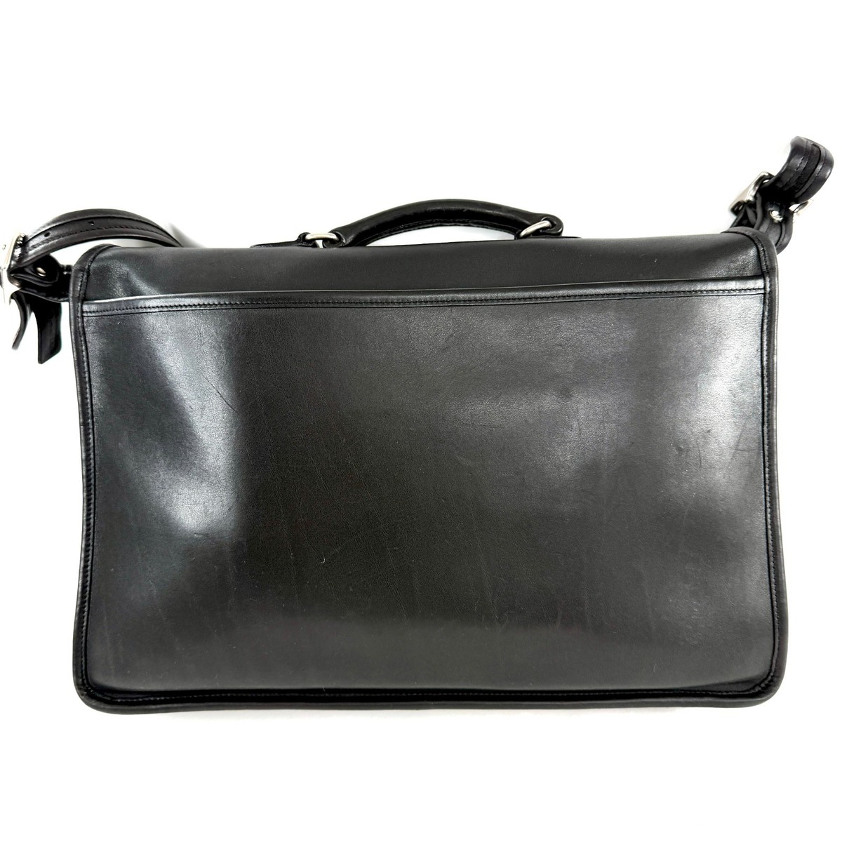 Vintage Coach 5180 Metropolitan Black Leather Messenger Bag