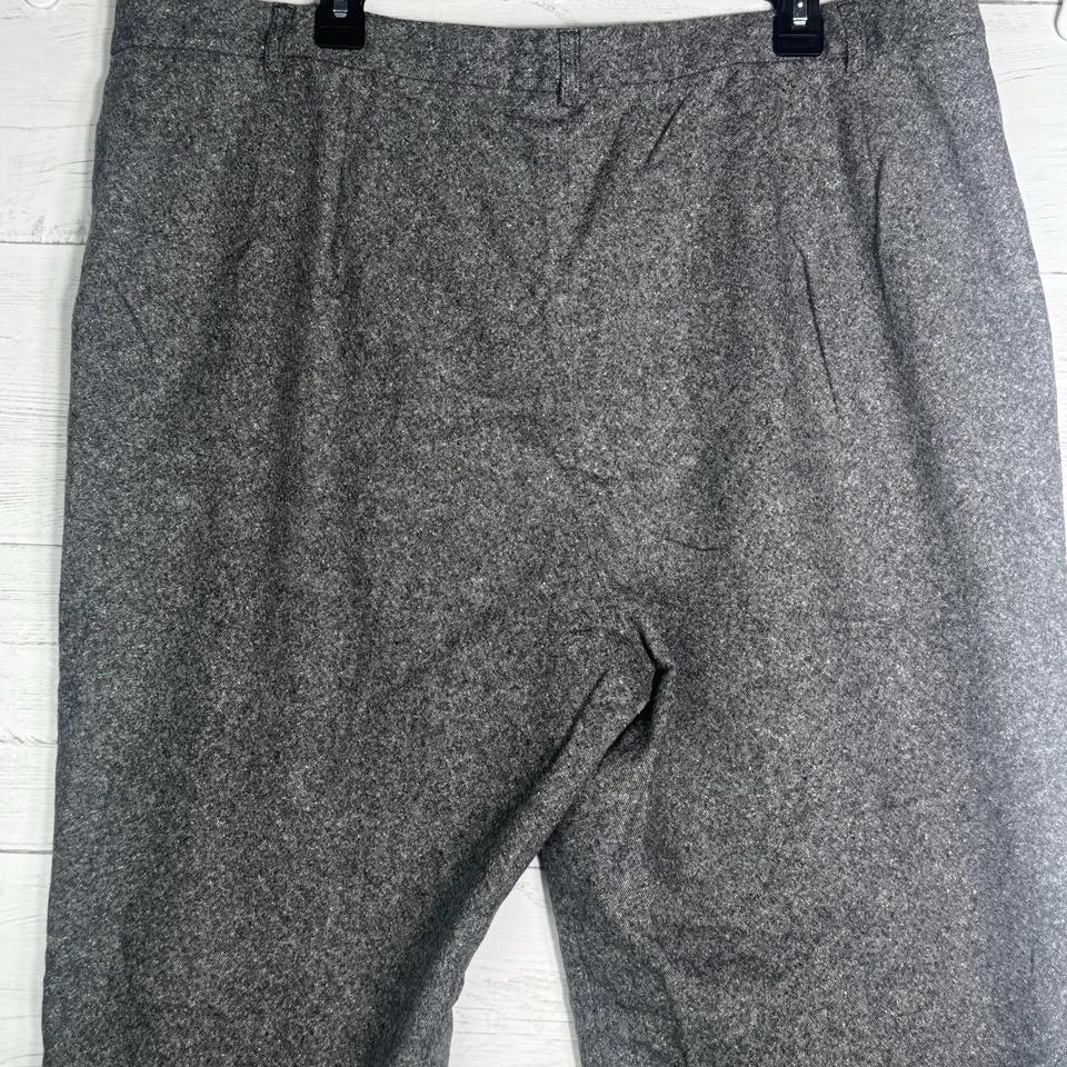 Pantalones de vestir vintage Pendleton forrados de lana y seda para mujer talla grande 20W negro blanco Foto 3 de 4