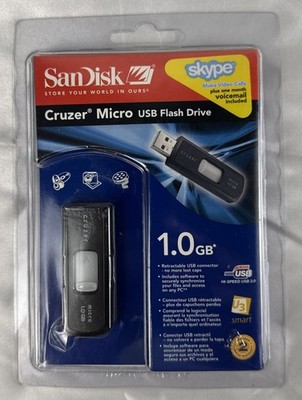SanDisk Cruzer Micro 1GB USB 2.0 Flash Drive - NEW SEALED - U3 Smart Retractable
