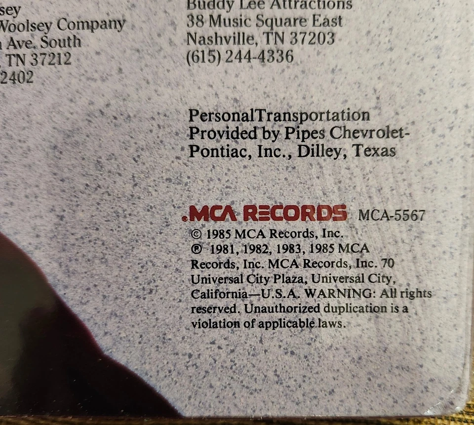 George Strait "Greatest Hits" MCA Records 5567 (1985) In Shrink And NM- Foto 3 de 4