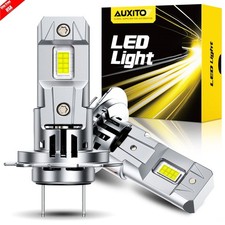 Auxito H7 Led Headlight Bulbs Kit 100w Super Bright Highlow Beam 6500k White A Auxito H7 Led Headlight Bulbs Kit 100w Super Bright Highlow Beam 6500k White A