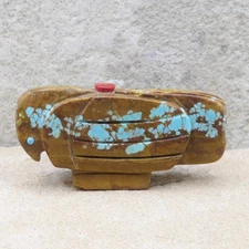 Zuni Fetish-Native American-Turquoise EAGLE-Spirit Animal-Reynold Lunasee