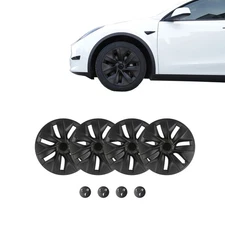 4PC Original Car Model Wheel Covers Hubcaps For 2021-2024 Tesla Y 19 inch Wheel