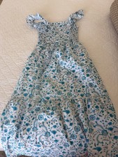 Draper James Flutter Sleeve XS Women Floral EUC blue And Whit Floral Midi