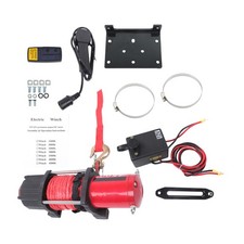 4500 lbs Electric Winch 2.1HP Synthetic Rope ATV/UTV Winch Wireless Remote 12V