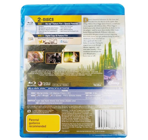 Oz The Great And Powerful, Blu-ray + Digital Copy, 2013 Blu-ray, Region Free. - Picture 2 of 2
