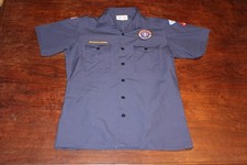 Boy Scouts of America BSA Youth Shirt Blue X-Large XL Sewn Patches Short Sleeve