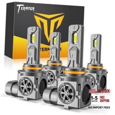 9005/HB3 9006/HB4 LED HeadLight Bulbs 10X Brighter 140,000LM, 85K 9005 9006