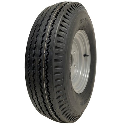 5.00x10 Trailer Tyre & Wheel Assembly 4 stud 100mm PCD 72N Load Capacity 355