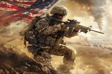 US MILITARY ARMY AIR FORCE SOLDIER STRETCHED CANVAS WALL ART READY TO HANG MC34