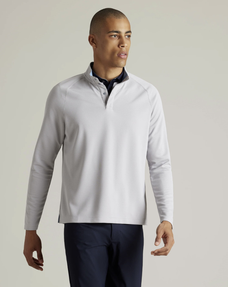 Pullover Men&rsquo;s Quarter Zip Slate Gray Performance Top
