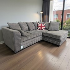 Grey Corner Sofa (Delivery Available)