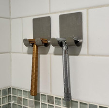 4 Pack Stainless Steel Adhesive Razor Holder Shaver Hanger for Shower Bathroom