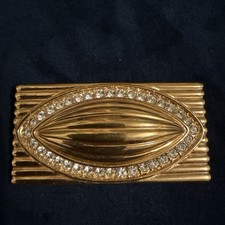 Vintage gold tone brooch Signed Swarovski (B.304)