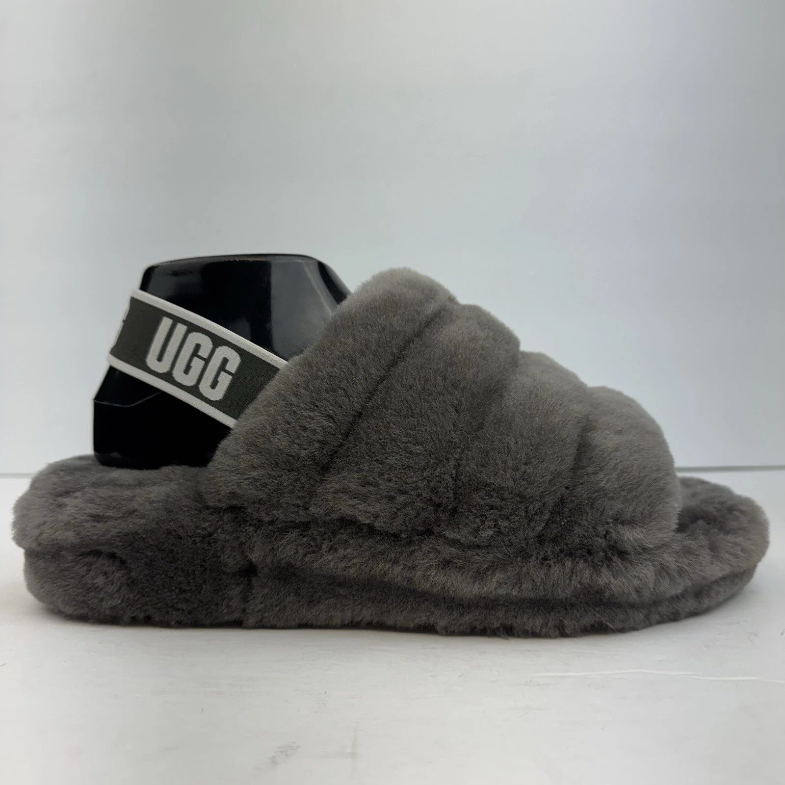 Sandali UGG Fluff Yeah Slides donna 9 grigi pelosi slingback casual