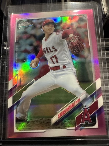 Topps 2021 Chrome Pink Shohei Ohtani Los Angeles Angels MLB #159 MVP SP