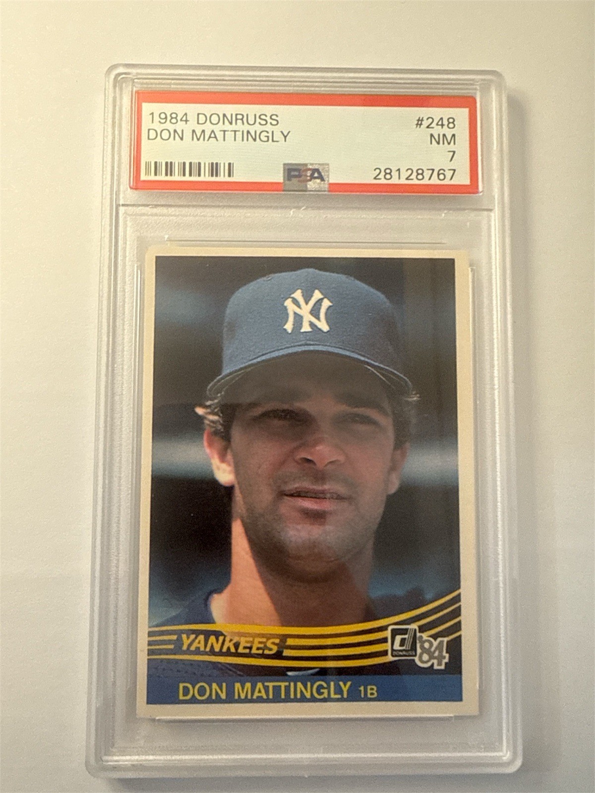 1984 Donruss Don Mattingly #248 PSA 7 Rookie New York Yankees Counterfeit