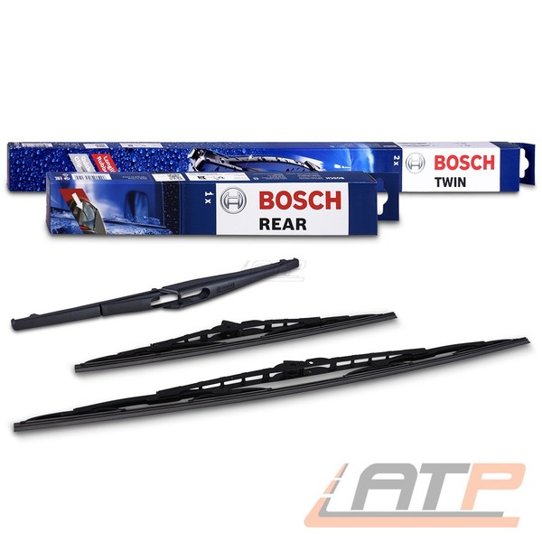 Bosch Twin Scheibenwischer 612 +Heckwischer H301 FÜR Hyundai I20 Ib Gb-image