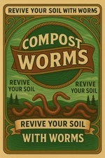 Live “Red Wigglers” 100 Count, Garden Worms, Improve Soil Vitality, Aid Compost